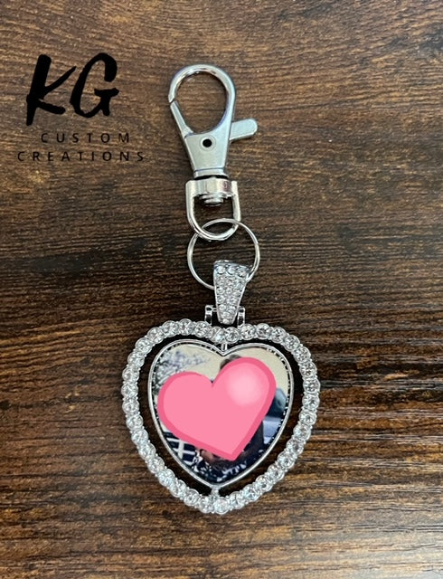 Customizable Bling Picture Key Chain