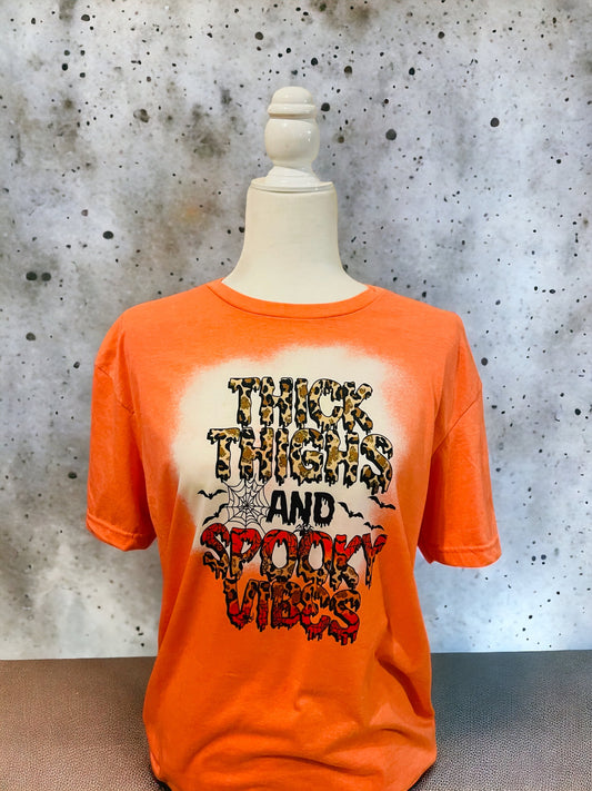 Thick Thighs Spooky Vibes Tee
