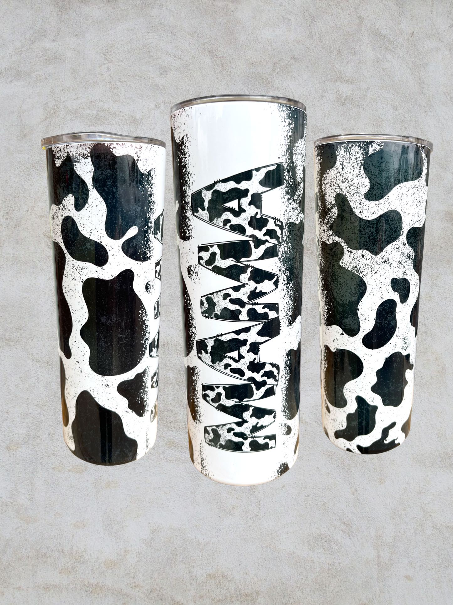 Mama Cow Print Tumbler